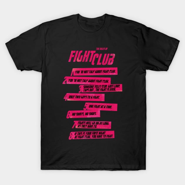 Fight Club Rules T-Shirt by nabakumov